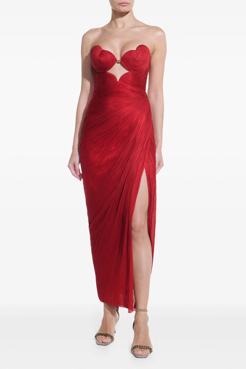 Rochie midi din mătase - Maria Lucia Hohan