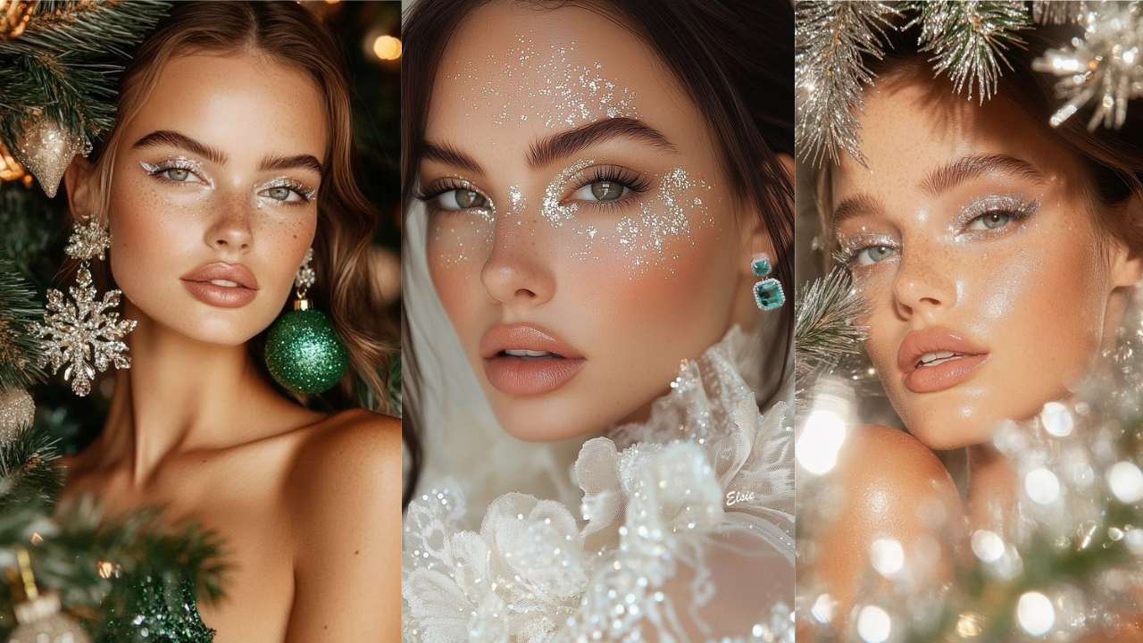 Look de Crăciun: Glam festiv cu accente aurii